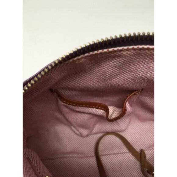 Dooney & Bourke Handbag Pouchette Purse Patent Leather Dark Plum Color PH49C NEW - Picture 7 of 14